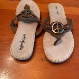 Minnetonka Peace Sign Sandals